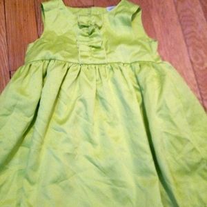 Beautiful faux silk neon green dress
